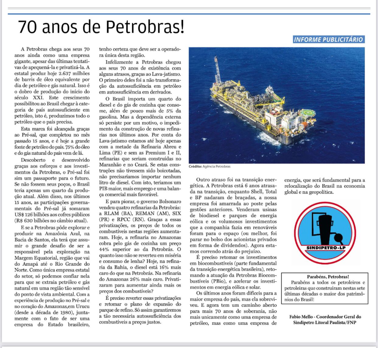 70 anos de Petrobrs!