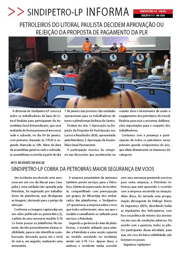 Boletim Sindipetro Informa n° 117 - Especial UN-BS