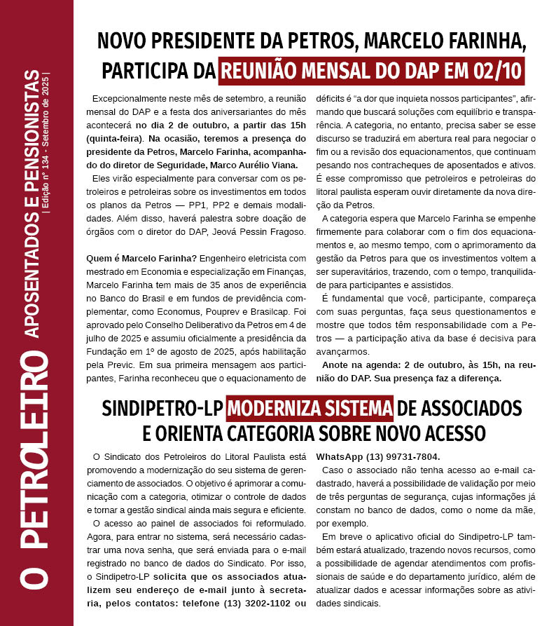 Boletim Aposentados n 134