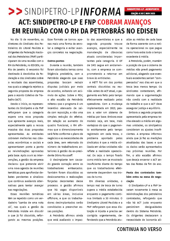 Boletim Sindipetro Informa n 207 - Aeroporto