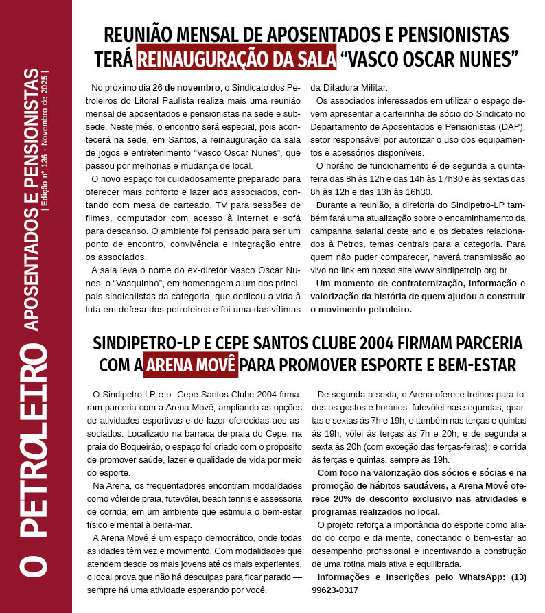 Boletim Aposentados n 136