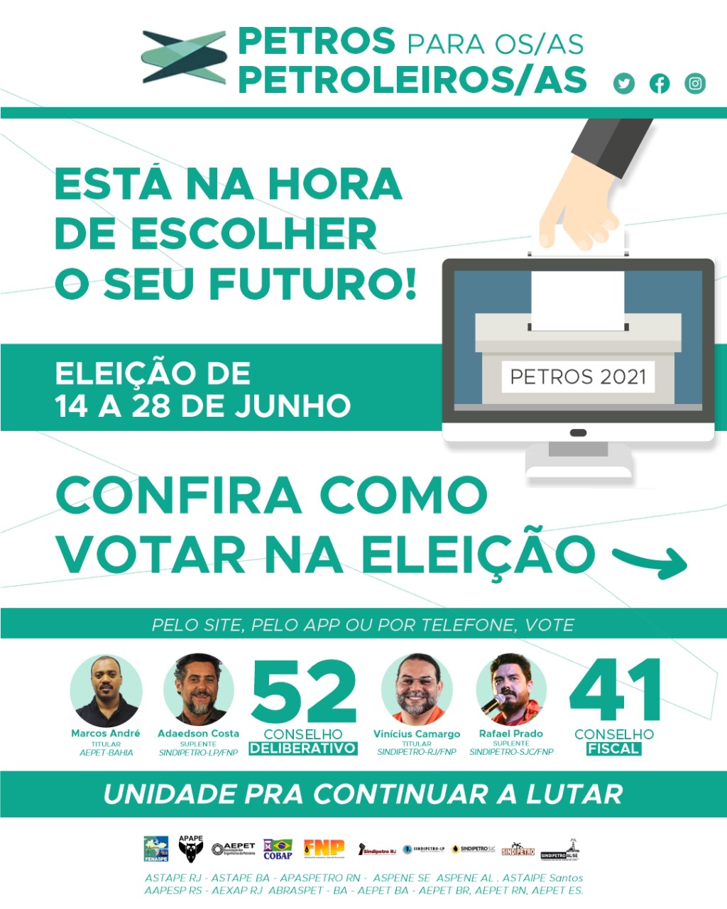 Voc j votou na eleio da Petros para as vagas nos conselhos deliberativos e fiscal?