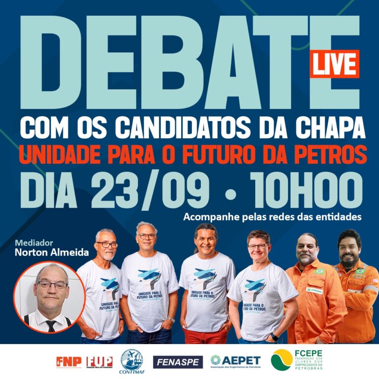 Candidatos da chapa Unidade para o Futuro da Petros fazem debate transmitido ao vivo pela internet