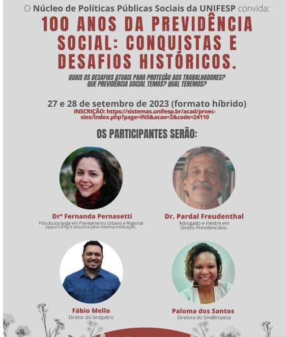 Sindipetro-LP participa de seminário/debate sobre previdência social promovido pela UniFesp