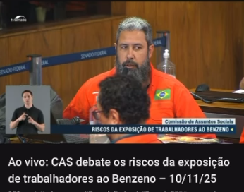 Audincia no Senado da Comisso de Assuntos Sociais refora consenso: no h limite seguro para o Benzeno"