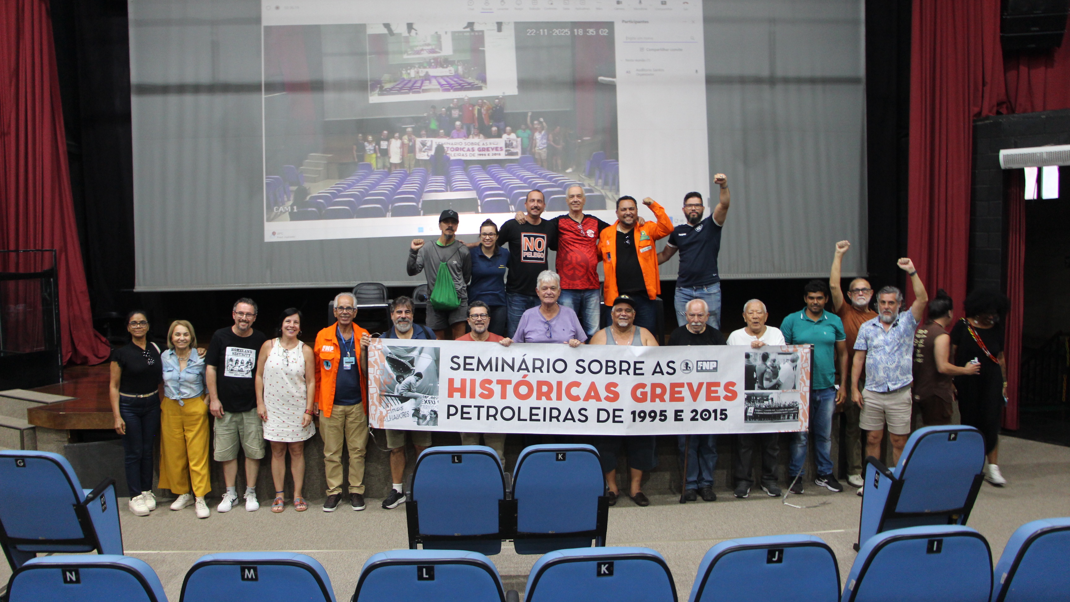 Seminrio relembra as greves de 1995 e 2015 e destaca coragem, memria e legado dos petroleiros e petroleiras