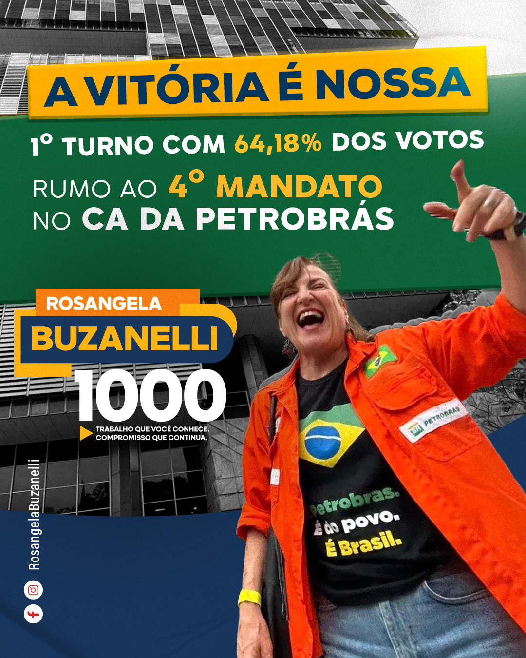 Rosangela Buzanelli é eleita para o 4º mandato no Conselho de Administração da Petrobrás