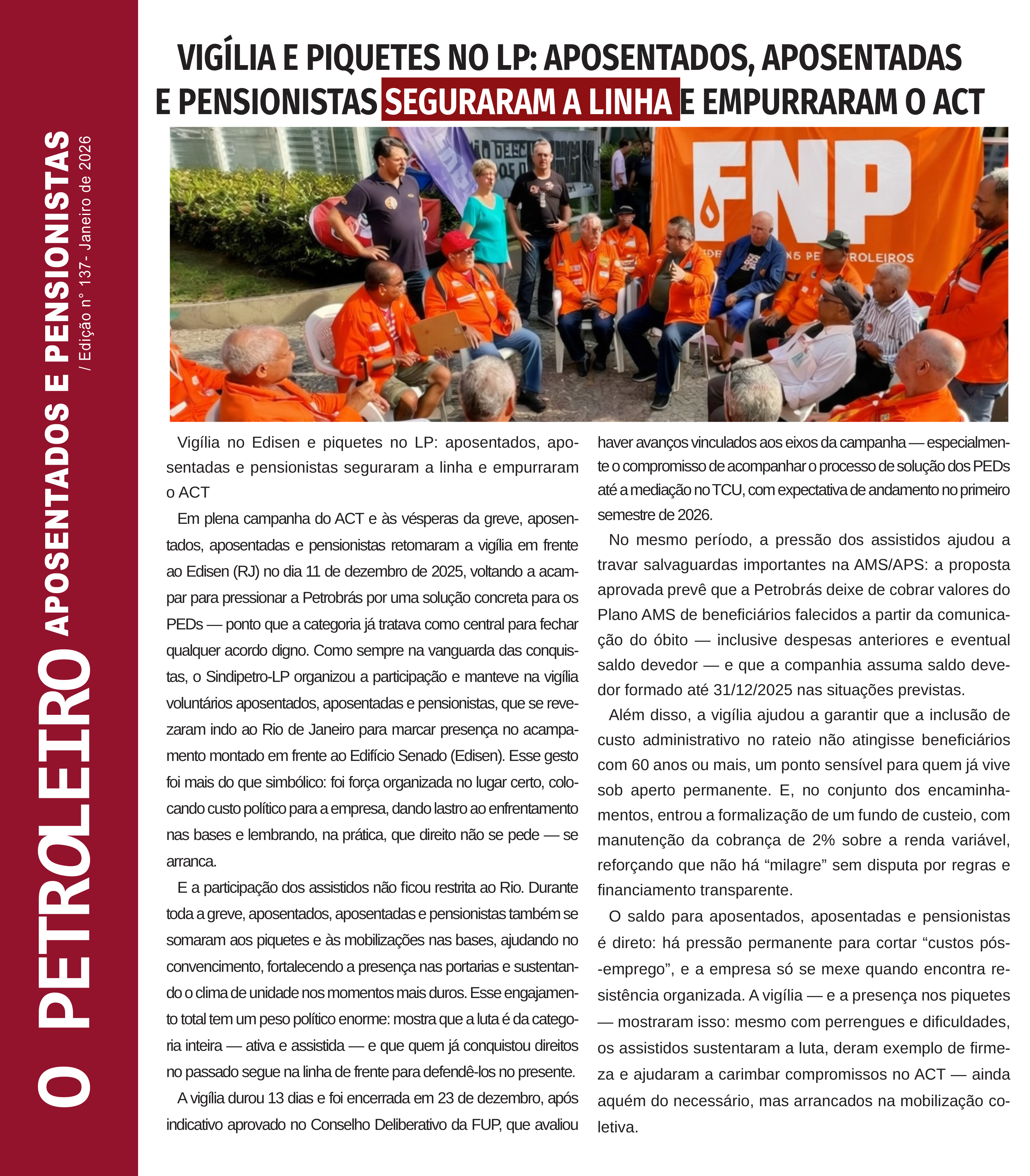 Você leu a versão digital do Boletim "O petroleiro" nº 137 do Departamento de Aposentados e Pensionistas?
