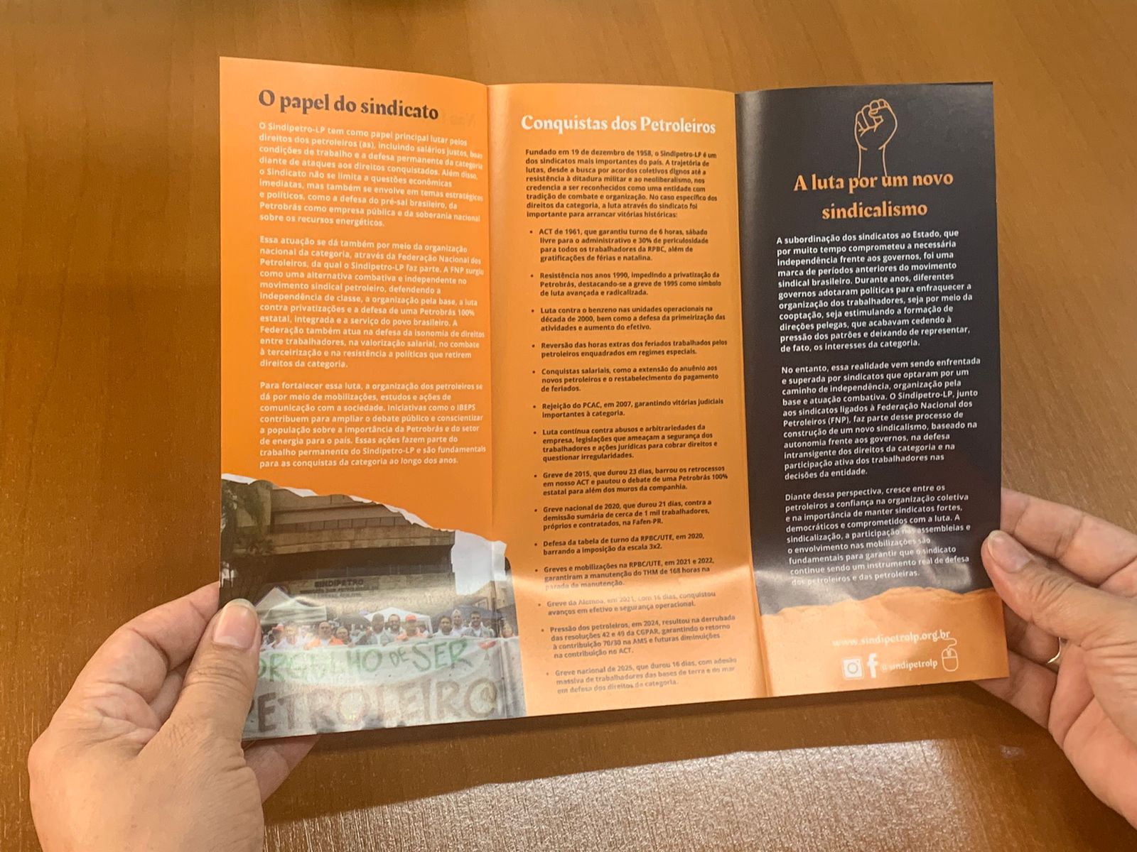 Sindipetro-LP apresenta novo folder e aplicativo para fortalecer comunica��o com a categoria