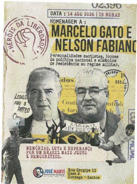 Homenagem celebra a trajet�ria de Nelson Fabiano e Alberto Marcelo Gato em Santos