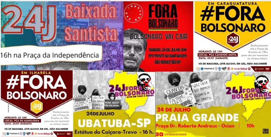 Dia 24 de julho  dia de luta contra Bolsonaro!