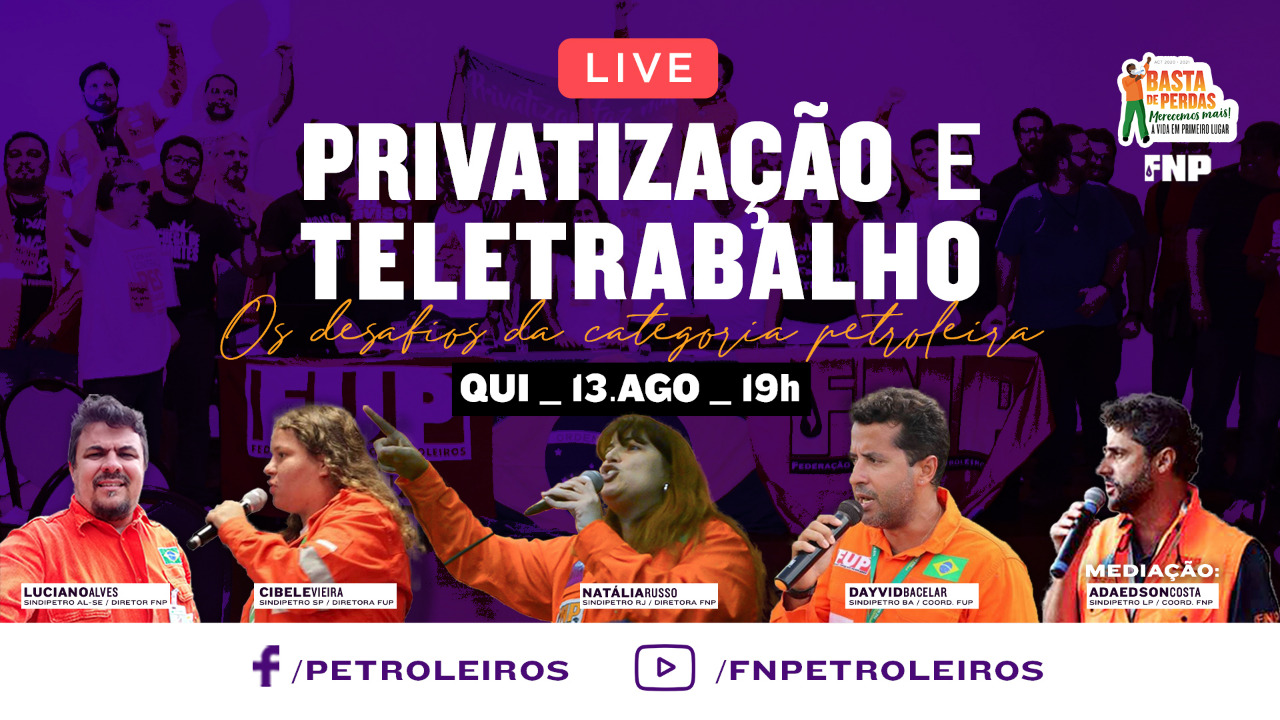FNP promove live sobre privatizao e teletrabalho