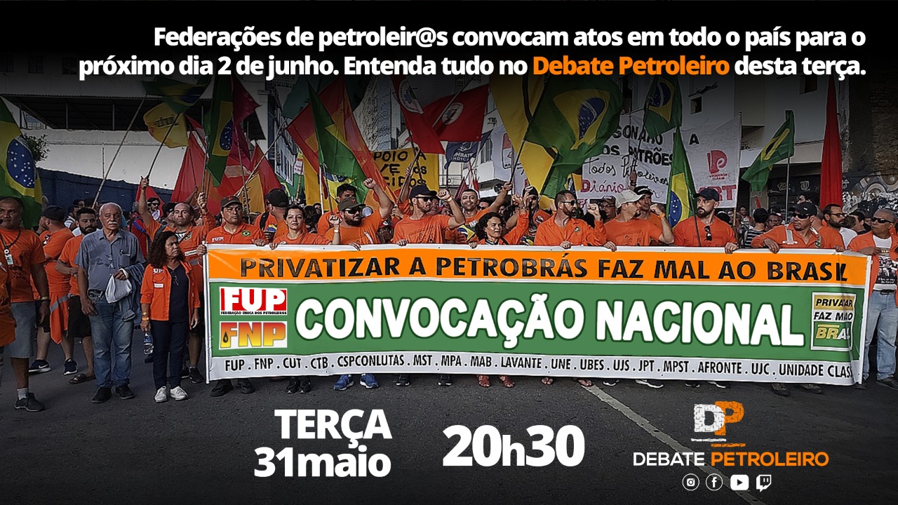 FNP e FUP promovem live para falar sobre ato nacional que acontece nesta quinta (02), no Rio de Janeiro